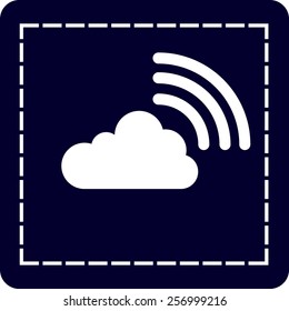 Flat icon of cloud