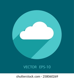 Flat  icon of cloud