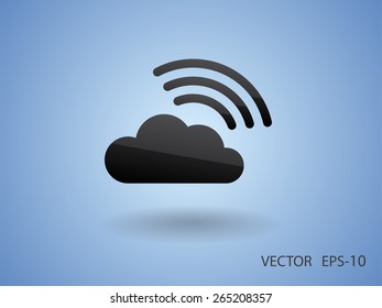 Flat icon of cloud