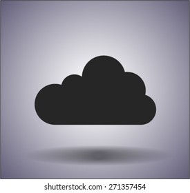 Flat  icon of cloud
