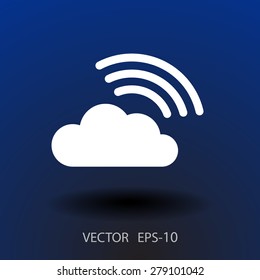 Flat icon of cloud