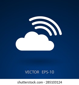 Flat icon of cloud