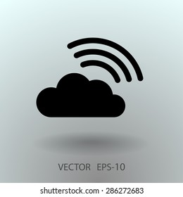 Flat icon of cloud