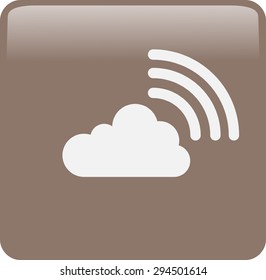 Flat icon of cloud