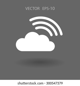 Flat icon of cloud