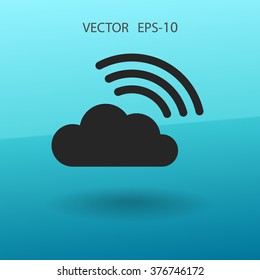Flat icon of cloud