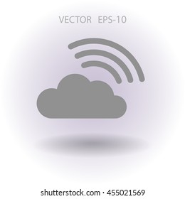 Flat icon of cloud