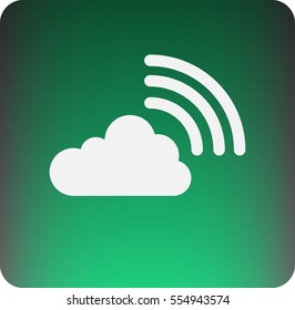 Flat icon of cloud
