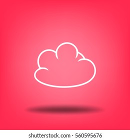 Flat icon. Cloud.
