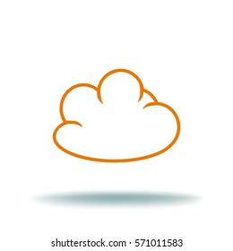 Flat icon. Cloud.
