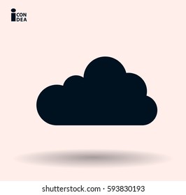 Flat  icon of cloud