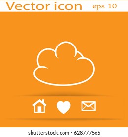 Flat icon. Cloud.
