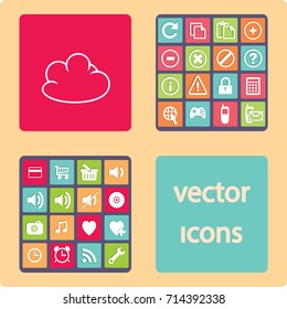 Flat icon. Cloud.