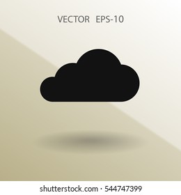 Flat  icon of cloud. vector illustration