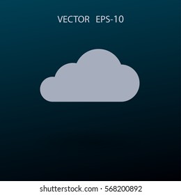 Flat  icon of cloud. vector illustration