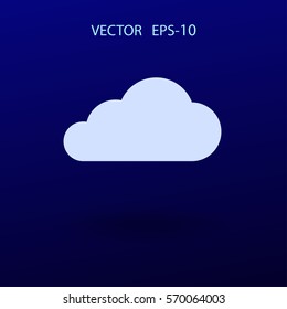 Flat  icon of cloud. vector illustration