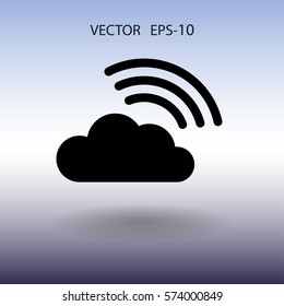 Flat icon of cloud. vector illustration