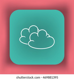 Flat icon. Clouds.