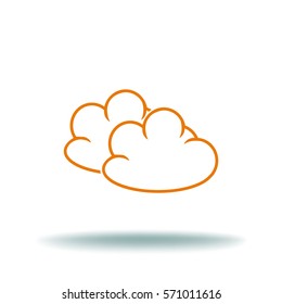 Flat icon. Clouds.