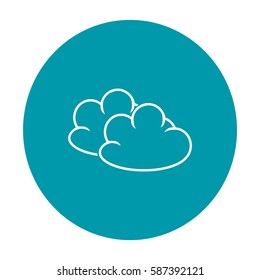 Flat icon. Clouds.