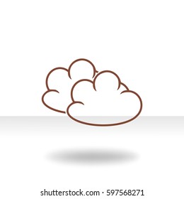 Flat icon. Clouds.