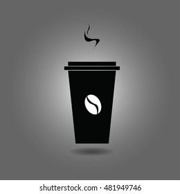 Flat icon of the coffee