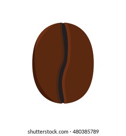 Flat icon coffee. Coffee beans. Vector illustration.