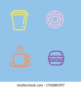 flat icon coffee and food