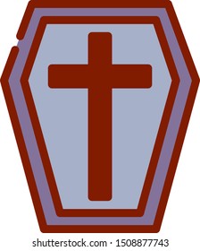flat icon coffin of in vector design