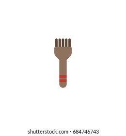 Flat Icon Coloring Brush Element. Vector Illustration Of Flat Icon Bristle Isolated On Clean Background. Can Be Used As Bristle, Coloring And Brush Symbols.