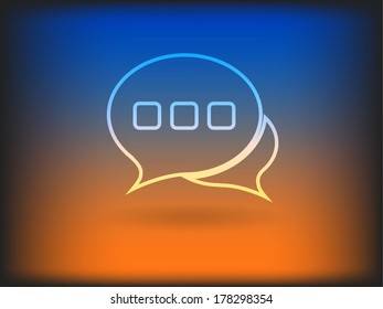 Flat  icon of a communication