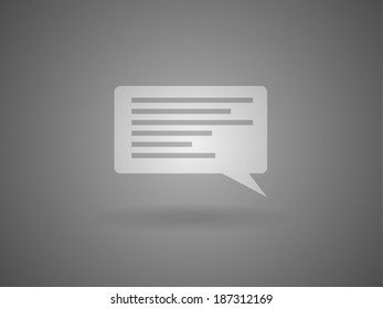 Icono plano de una comunicación