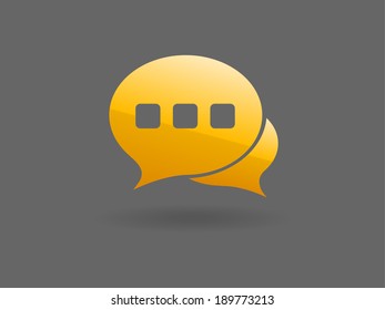 Icono plano de una comunicación