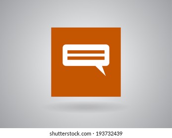 Icono plano de una comunicación