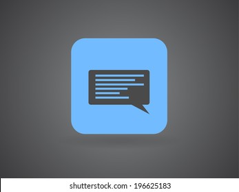 Flat icon of a communication
