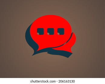 Flat  icon of a communication