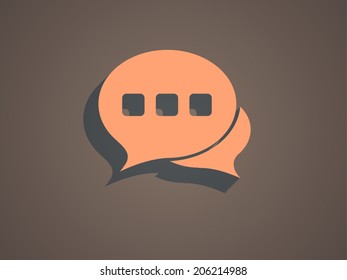 Flat  icon of a communication