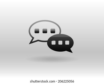 Icono plano de una comunicación