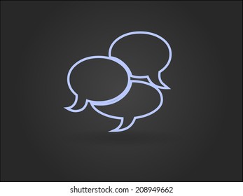 Flat  icon of a communication