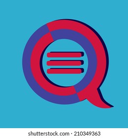 Flat icon of a communication