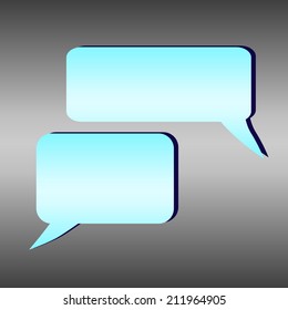 Flat icon of a communication