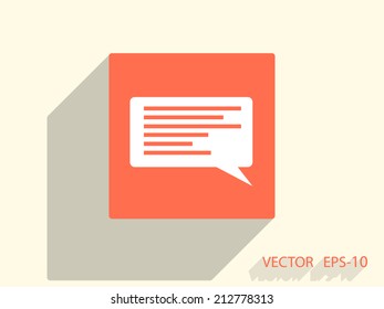 Flat icon of a communication