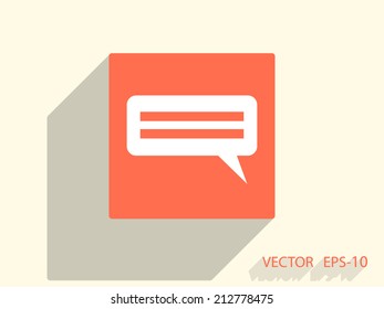 Flaches Symbol einer Mitteilung