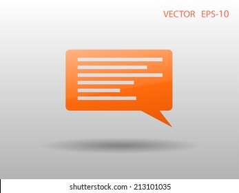 Flat icon of a communication