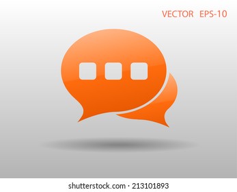 Flat  icon of a communication