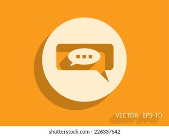 Flat  icon of a communication