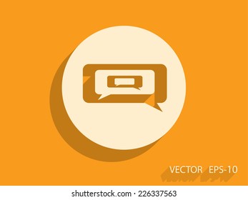 Flaches Symbol einer Mitteilung