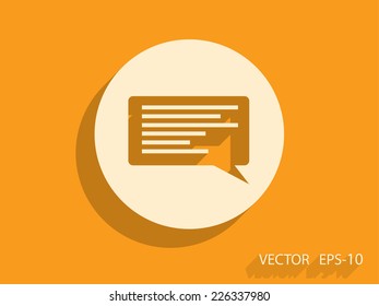 Flat icon of a communication