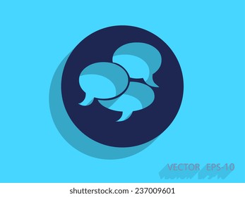 Icono plano de una comunicación