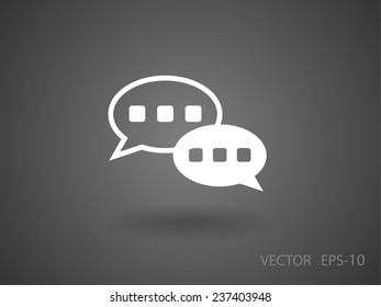 Flat  icon of a communication